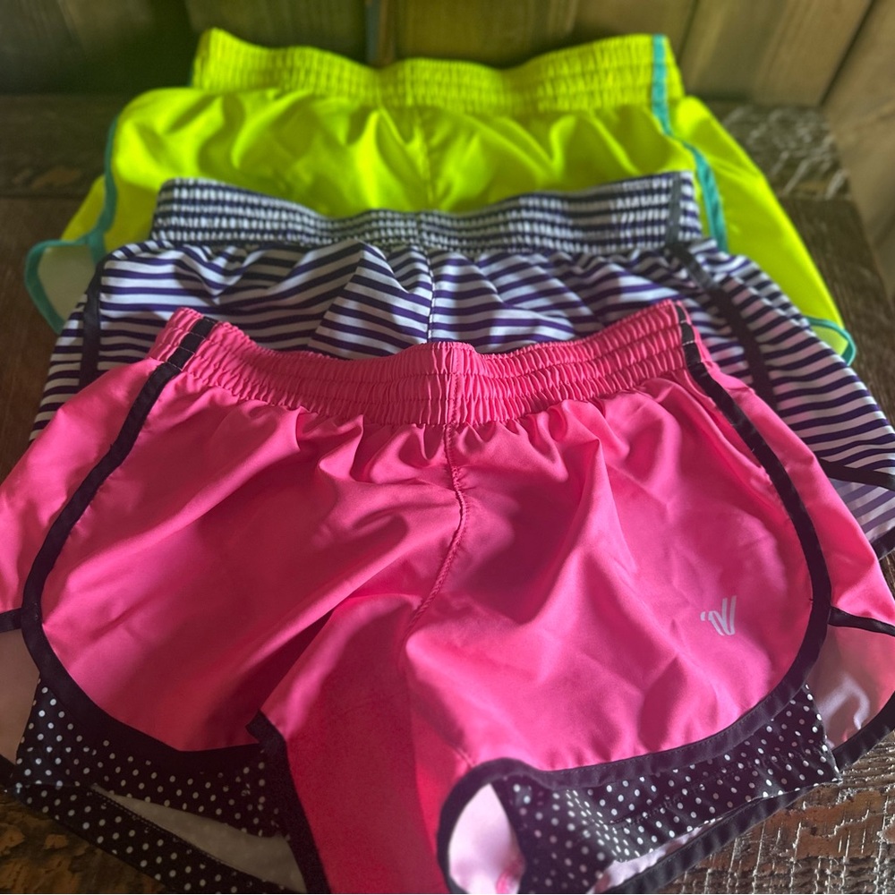 Varsity Kids Bottoms Shorts Set - Pink, Yellow, Black and White